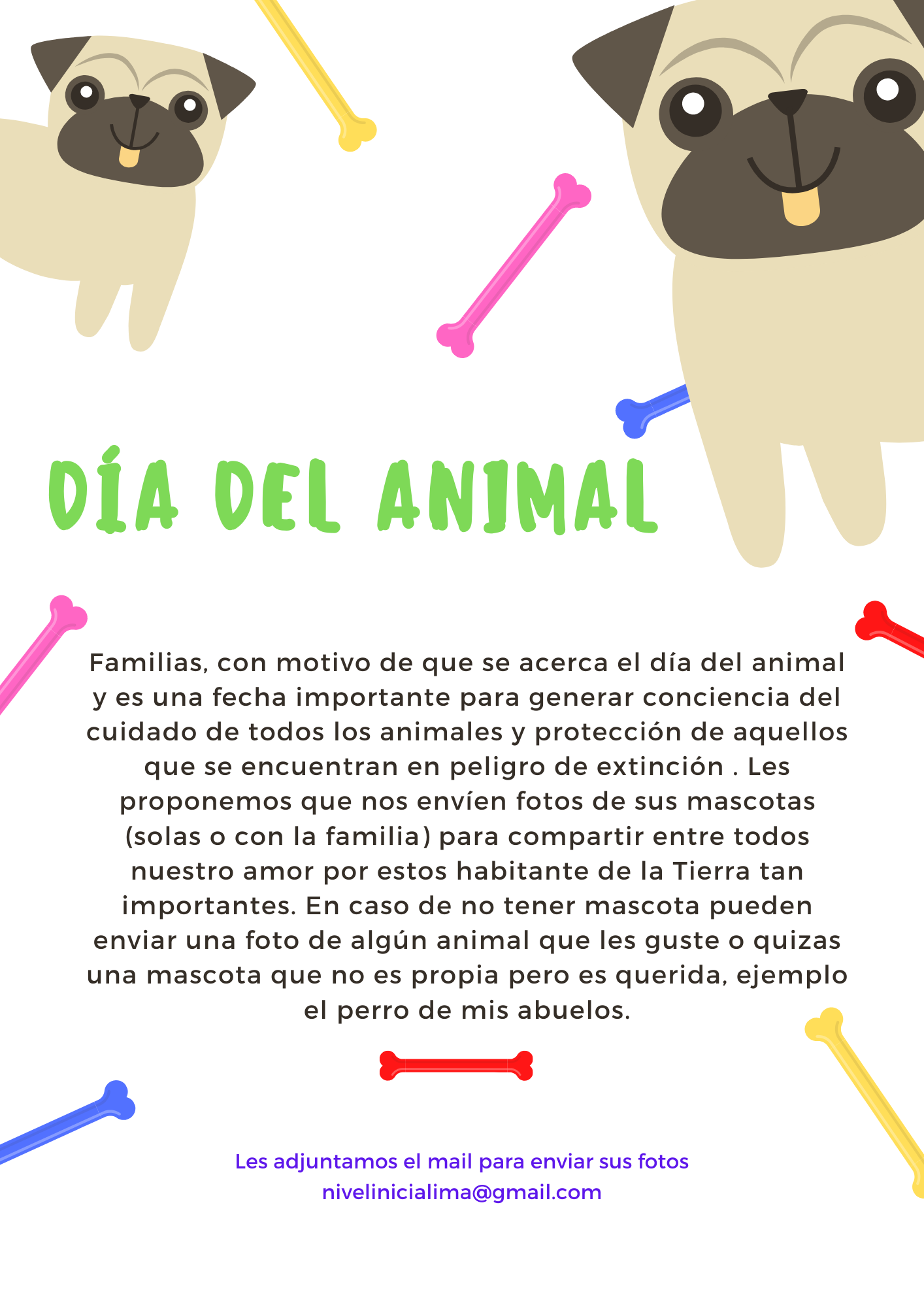 nivel inicial: 29 de abril Día del Animal - Instituto María Auxiliadora