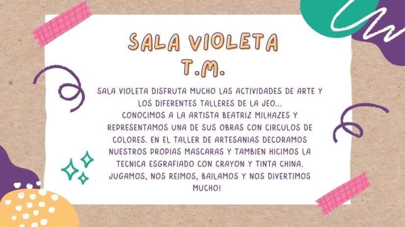 Sala Violeta y su Proyecto de Artes Visuales